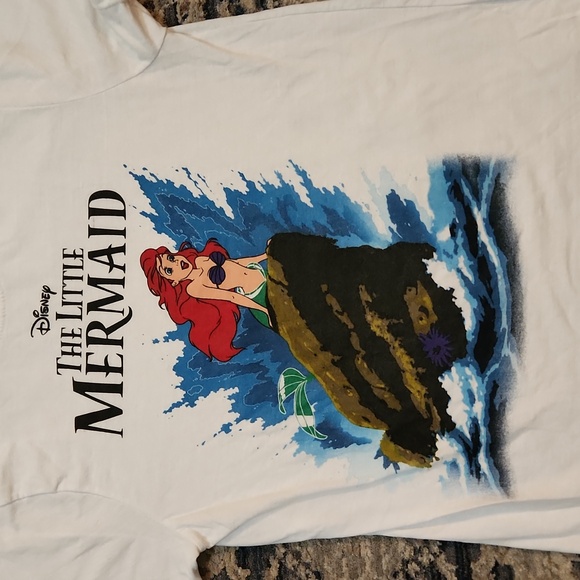 Disney princess The Little Mermaid White and Blue T-Shirt - Picture 2 of 4